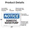 Signmission Domestic Water Pump, 24 in W x Rectangle, Aluminum OS-2PACK-NS-A-1824-L-11450 - alternate 2